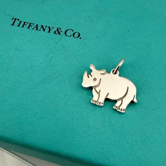 RARE Tiffany & Co. Rhino Charm in Sterling Silver - Picture 1 of 5